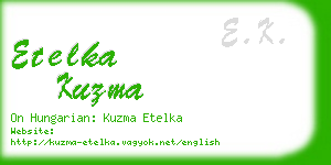 etelka kuzma business card